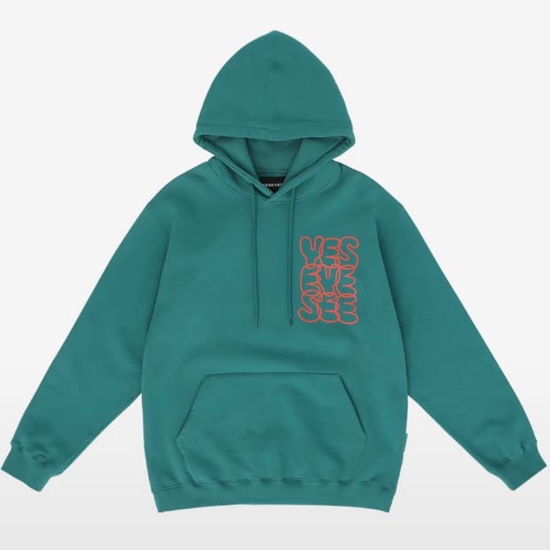 예스아이씨 후드 블루그린