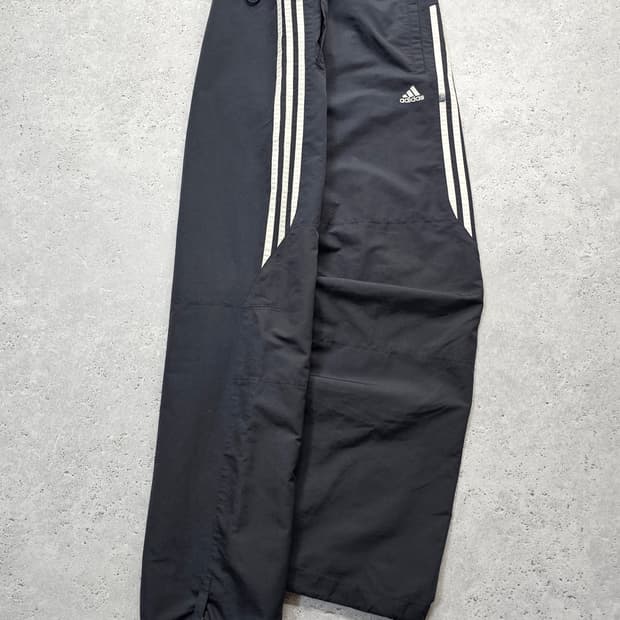 아디다스 삼선 딥차콜 트랙팬츠 바람막이 와이드 바지
