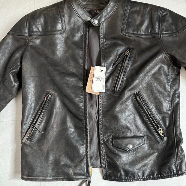 RRL 슬림핏 레더모토 L사이즈