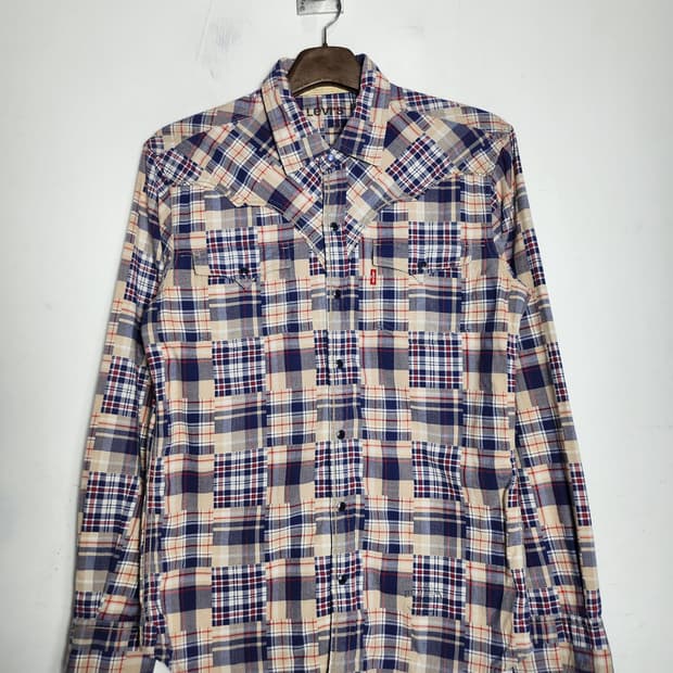 리바이스 패치워크 버튼 워크 셔츠