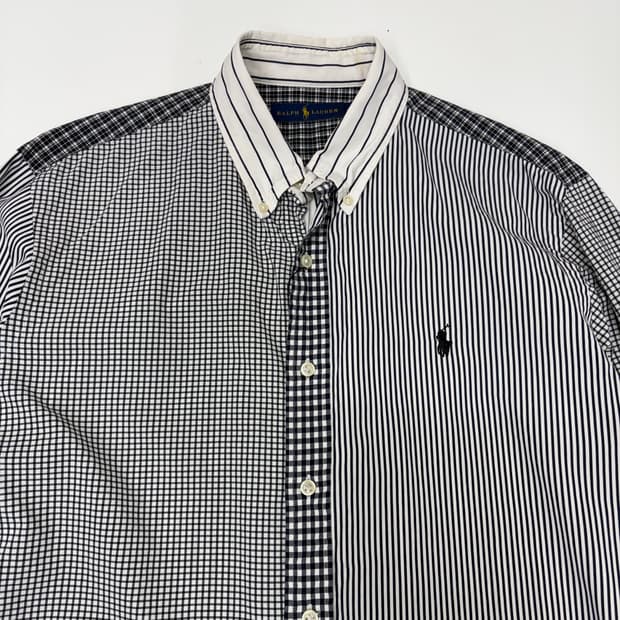 폴로 패턴 스트라이프 셔츠