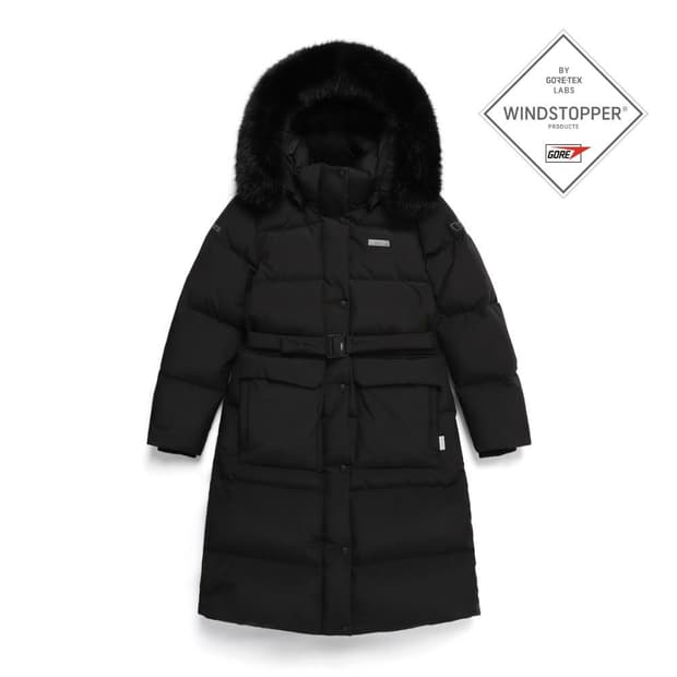 내셔널지오그래픽 여성 아틀라스 윈드스토퍼 롱기장 구스 다운 점퍼