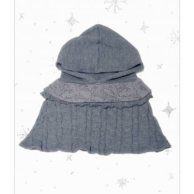 사와코st 뜨개 레이스 케이프