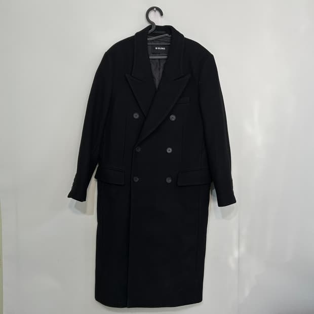 인사일런스 캐시미어 더블 롱코트 S 100정도 블랙 상태최상