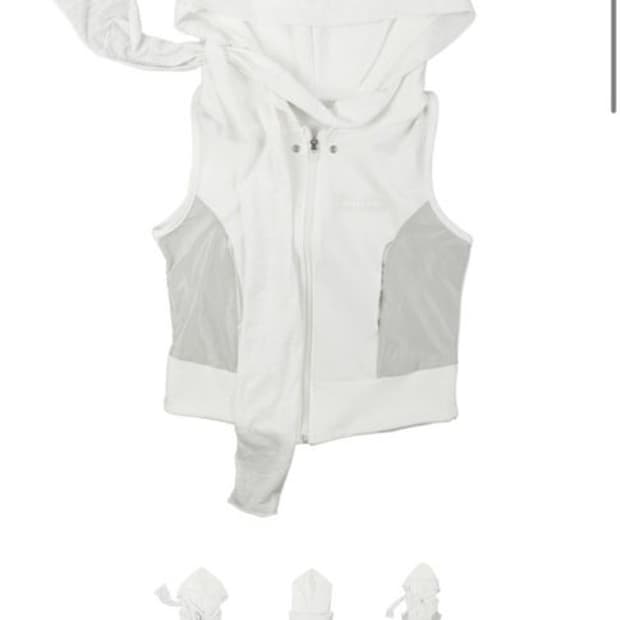 오호스 복서 머플러 후드집업 화이트