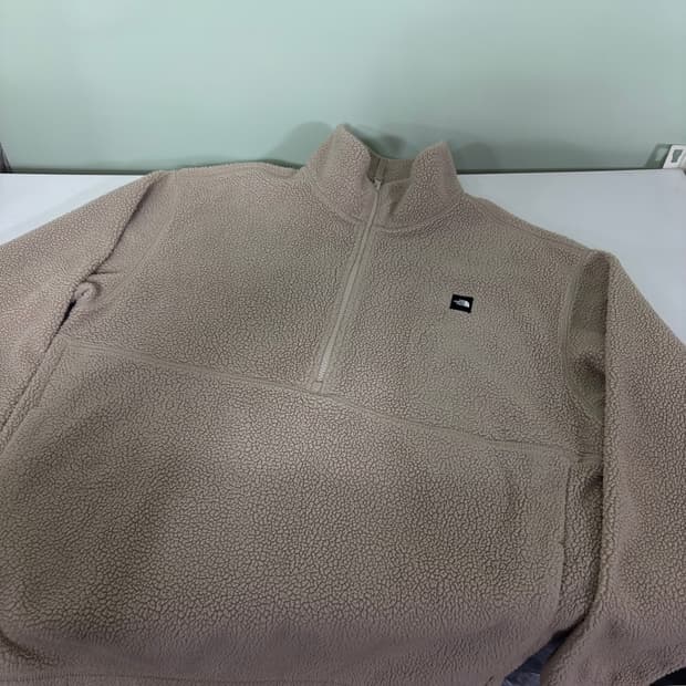 XL 노스페이스 베이지 반집업 후리스