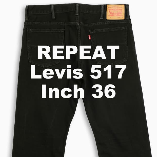 빈티지 리바이스 517 흑청 블랙진 36 인치 LV51736186