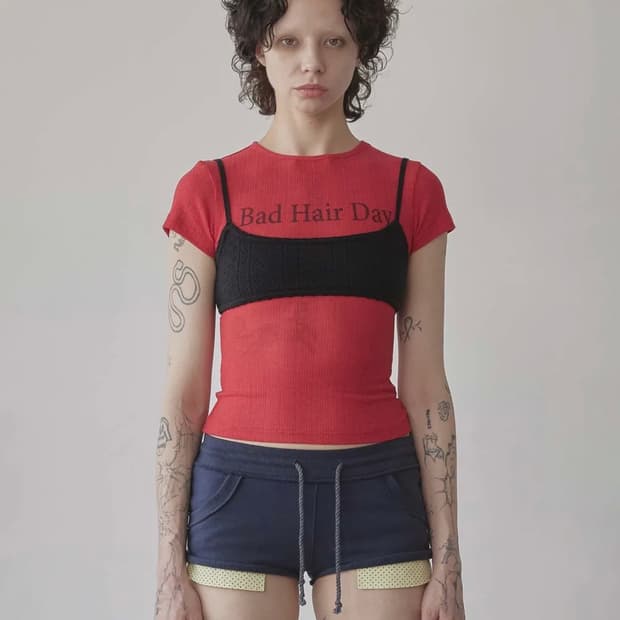 스컬프터 블랙 니트 뷔스티에 나시 브라탑