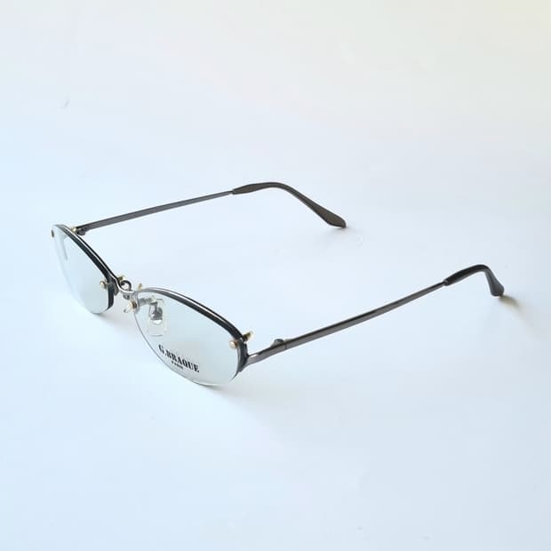 데드스탁 빈티지 메탈 캣아이 무테 안경테 716