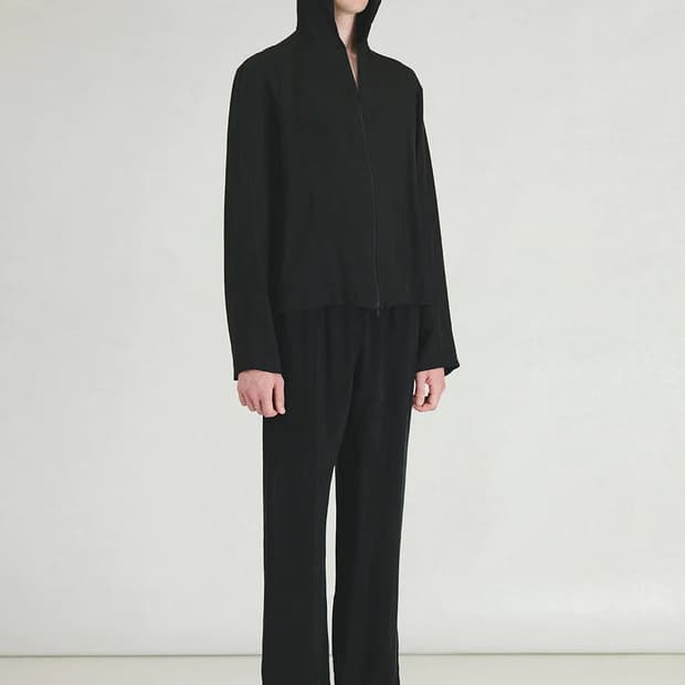 No.258 cupro hoodie zip