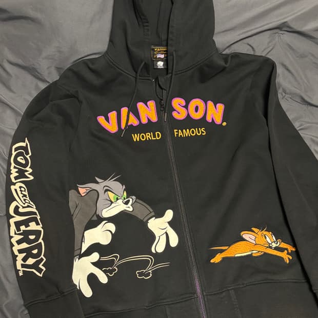 밴슨 톰과제리 자수 후드집업 XL