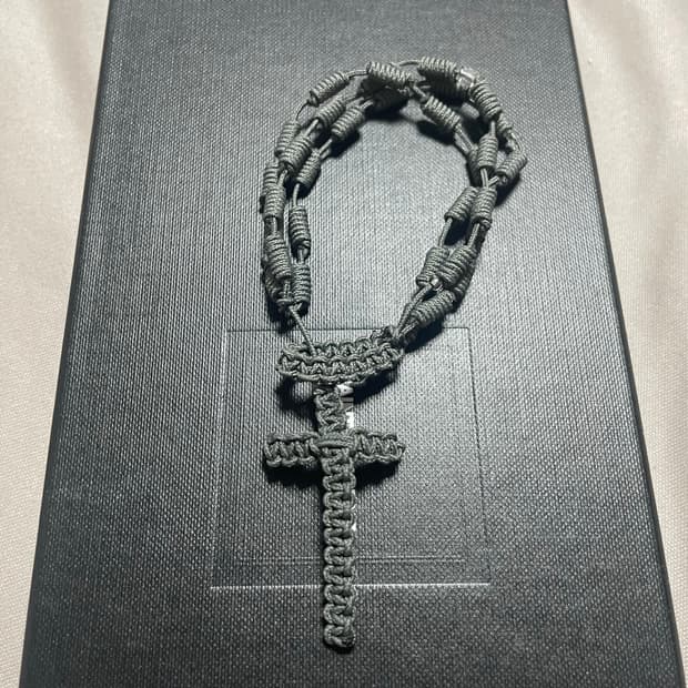 Number nine 08ss rosary cross bracelet