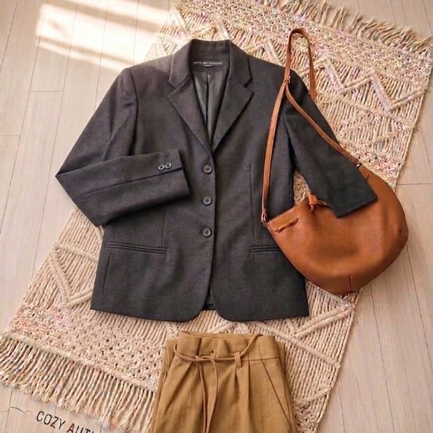 [정품] 폴로 랄프로렌 여성 울 블레이저 자켓 (차콜 그레이)