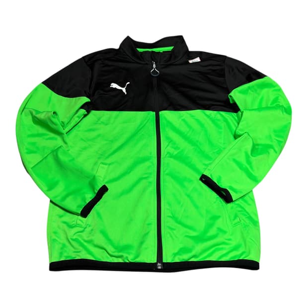  (바배) 푸마 그린 블랙 배색 트레이닝 트랙탑 져지