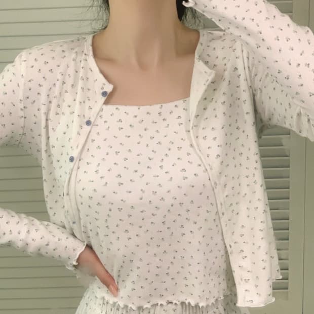 [새 상품] 아스띠에 포인텔 가디건+나시 세트