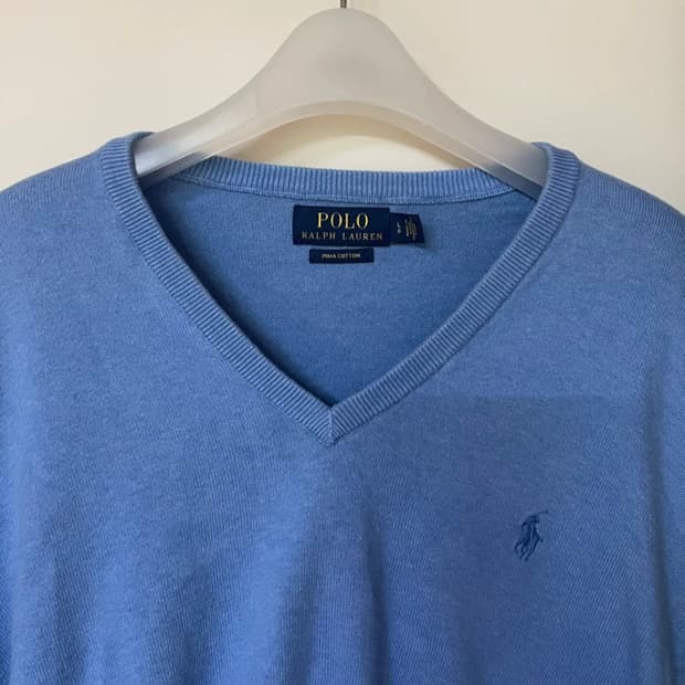 (희귀상품) 폴로 니트 랄프로렌 하늘색 크롭