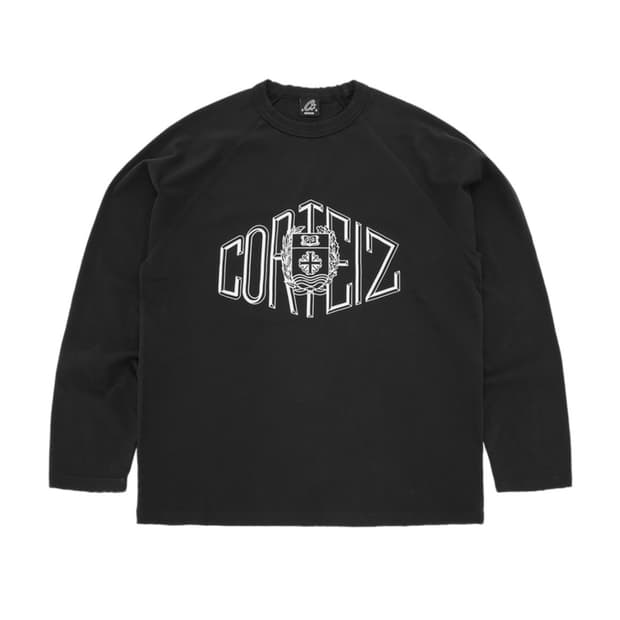 M) 코르테이즈 소포모어 래글런 롱슬리브 LS 긴팔 티셔츠 블랙