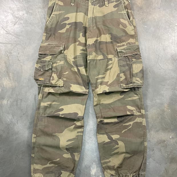 홀리스터 카모 와이드 카고 팬츠