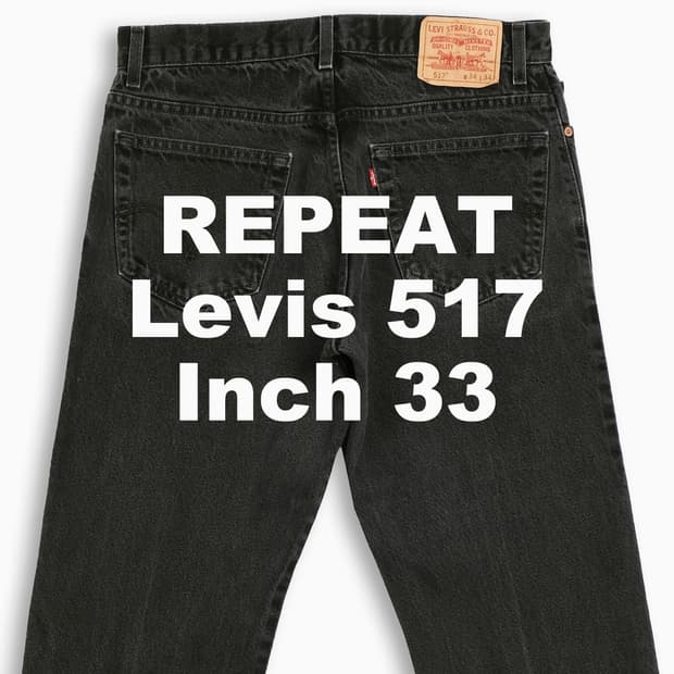 빈티지 리바이스 517 흑청 블랙진 33 인치 LV51734144
