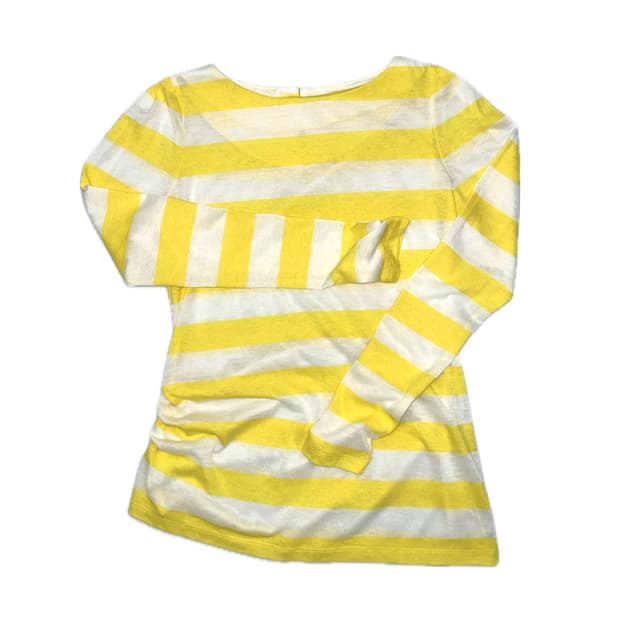 Lemon Yellow Boatneck Stripe Long Sleeve