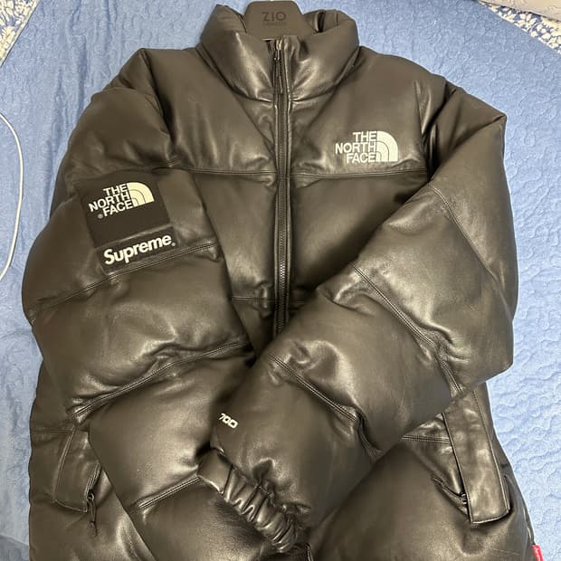 (L) 17FW 슈프림 x 노스페이스 눕시 레더