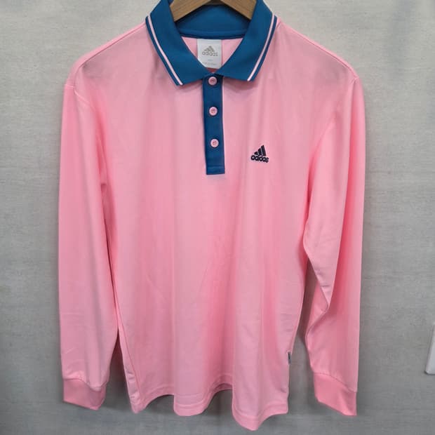  아디다스 올드스쿨 폴로 카라긴팔 연핑크 L