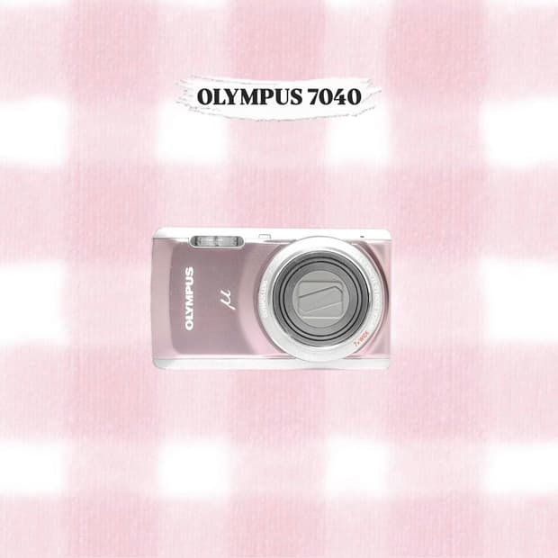 올림푸스 뮤 7040 베이비핑크 빈티지디카