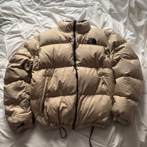 노스페이스 베이지 600 눕시 패딩 자켓 XL