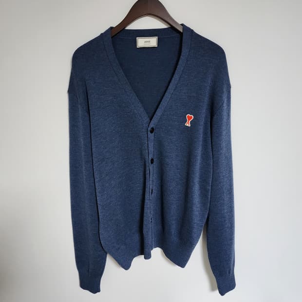 [XL] 아미 블루 스몰 하트자수 가디건 A20HK305