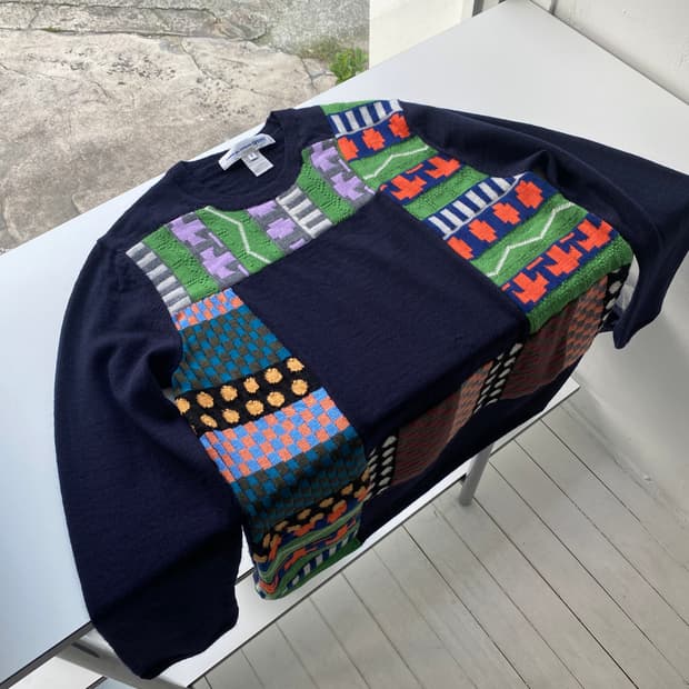 [Comme des garcons SHIRT] 패치워크 니트
