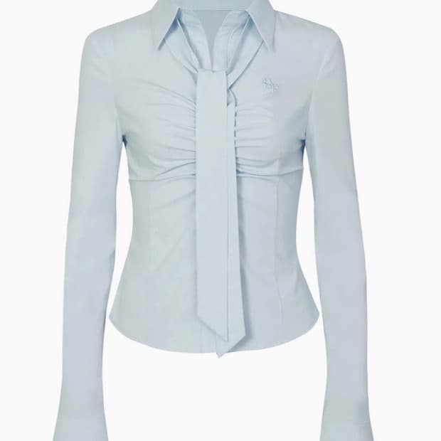 페인오어플레져 비비안 스카프 셔츠