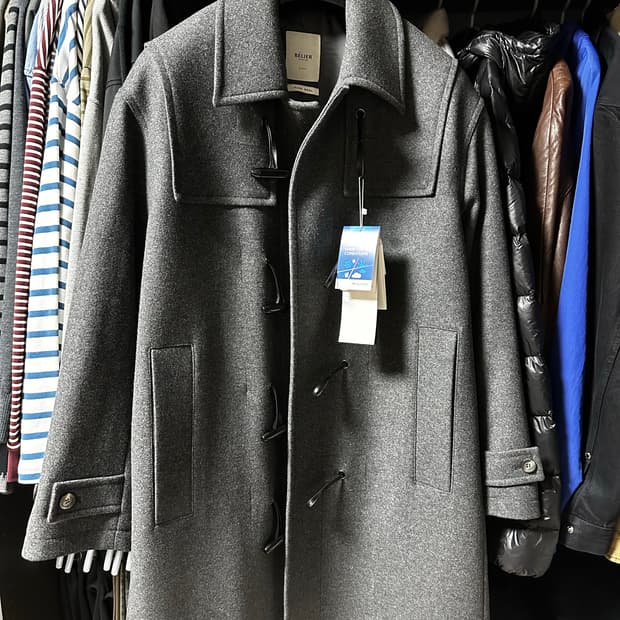 [교환] 벨리에 맥시 더플 코트 - 차콜 그레이