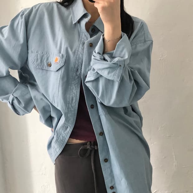 Carhartt 칼하트 포켓 데님 셔츠