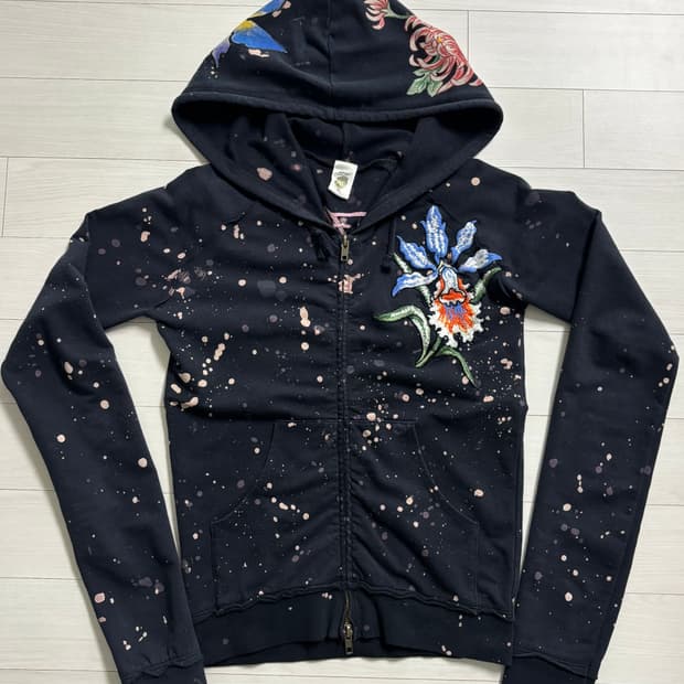 쿨거시 무배o사이즈문의x 에드하디 빈티지 플라워 후드집업 xs