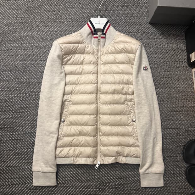 몽킁레어 아이보리 니트패딩 S