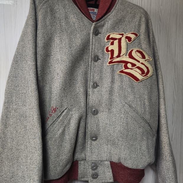 리바이스 울 바시티 자켓 M