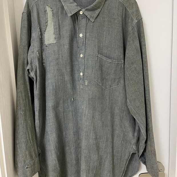 리바이스빈티지클로딩 lvc 선셋 샴브레이 리페어셔츠 L사이즈