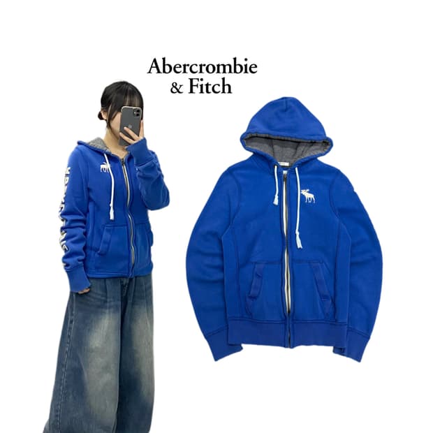 아베크롬비 Y2K 순록 로고 후드집업