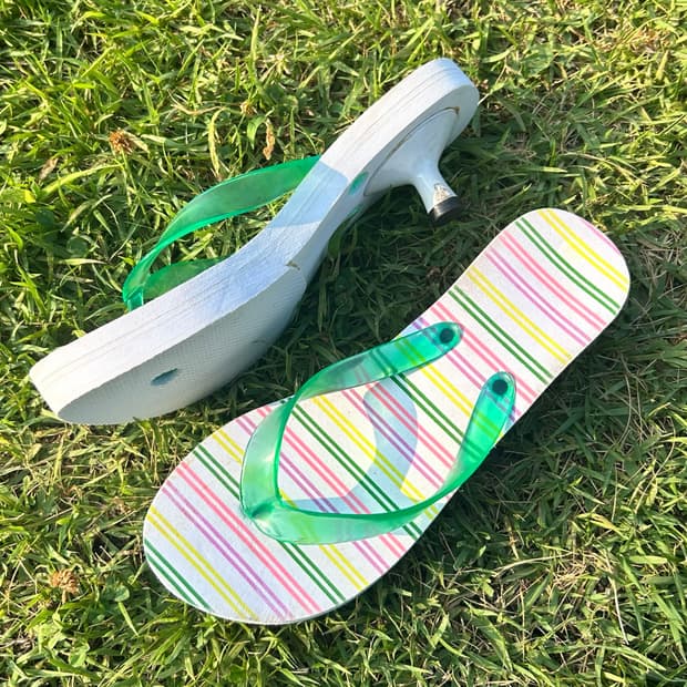 jelly heel flipflop