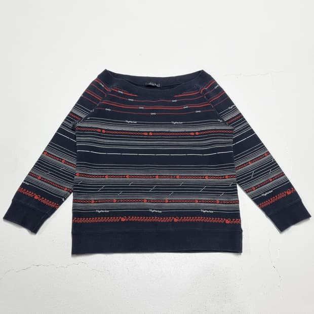 Hysteric Glamour 체인링크 크롭 맨투맨 - Free