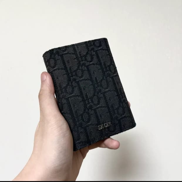 디올 오블리크 오거나이저 카드지갑 블랙