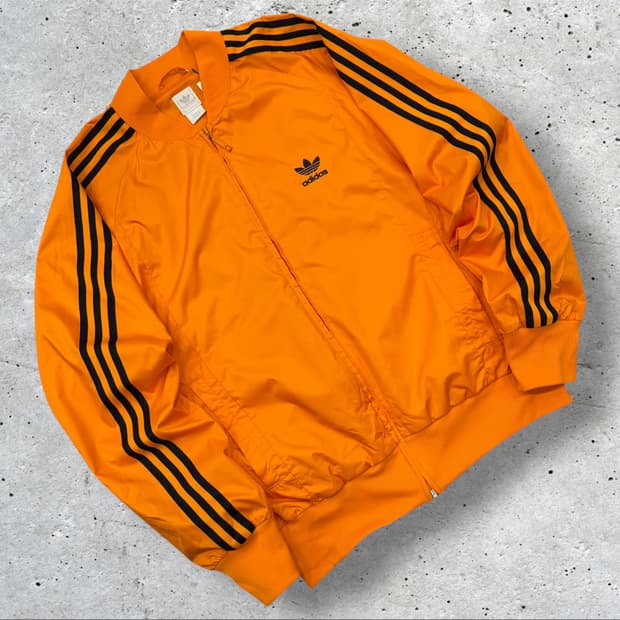 [M] 05s 아디다스 오렌지 삼선 트랙 집업 바람막이 자켓 D512