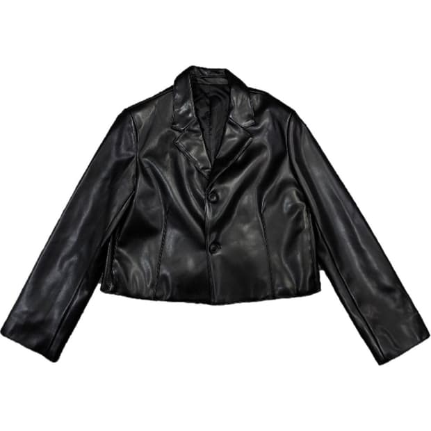 라퍼지스토어 포 우먼 블레이저 숏 버핑레더 자켓 가죽자켓 M