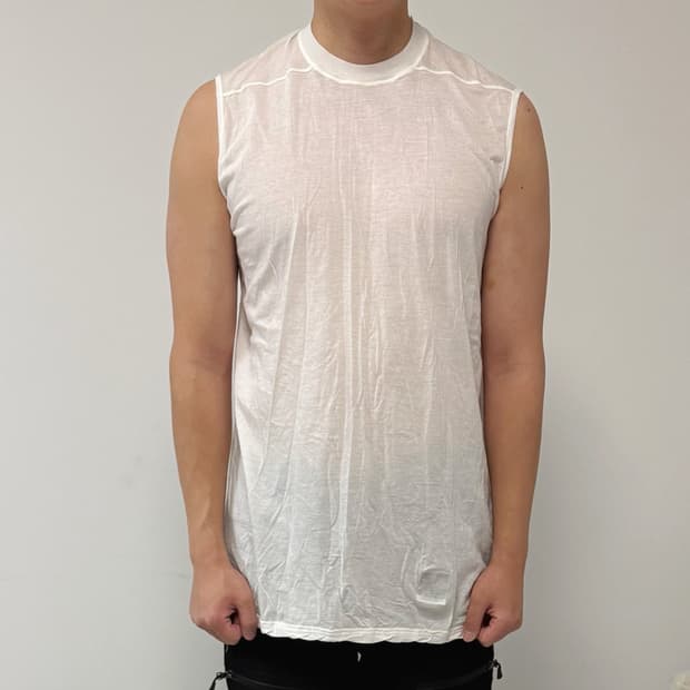 릭오웬스 08SS 다크쉐도우 슬리브리스 나시 밀크