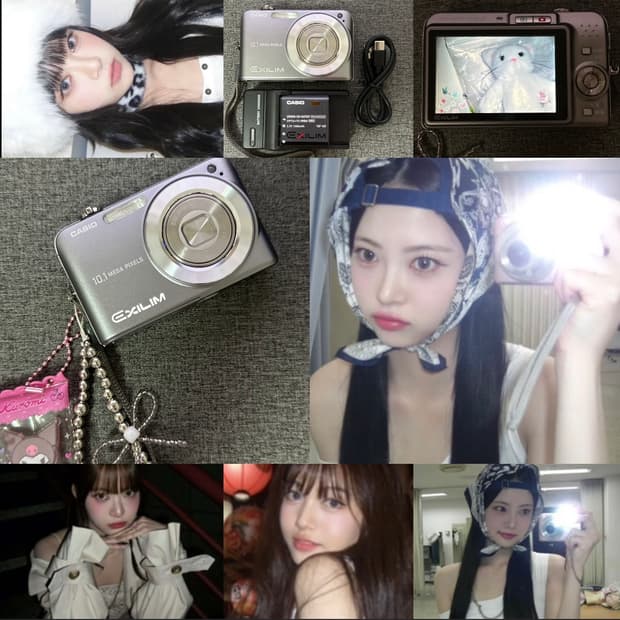민트급 르세라핌 은채 디카 📸카시오 엑슬림 EX-Z1080 실버