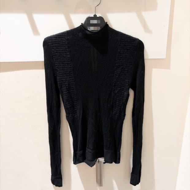 (정품/새상품) 릭 오웬스 여성 블랙 HARNES 울 니트