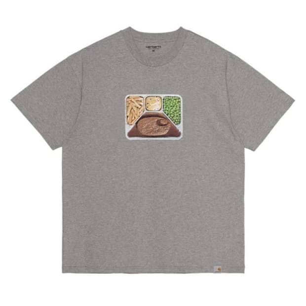 칼하트 그레이 런치 플레이트 반팔티 S