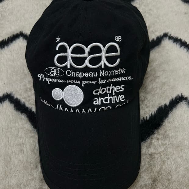 aeae 5패널 로고 볼캡/블랙