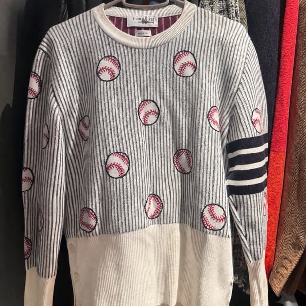 톰브라운 베이스볼 니트