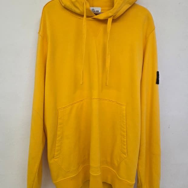 스톤아일랜드 노란색 후드티 XXL